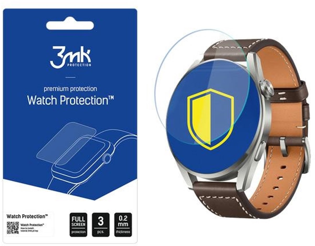 Huawei Watch 3 Pro - 3mk Watch Protection v. FlexibleGlass Lite