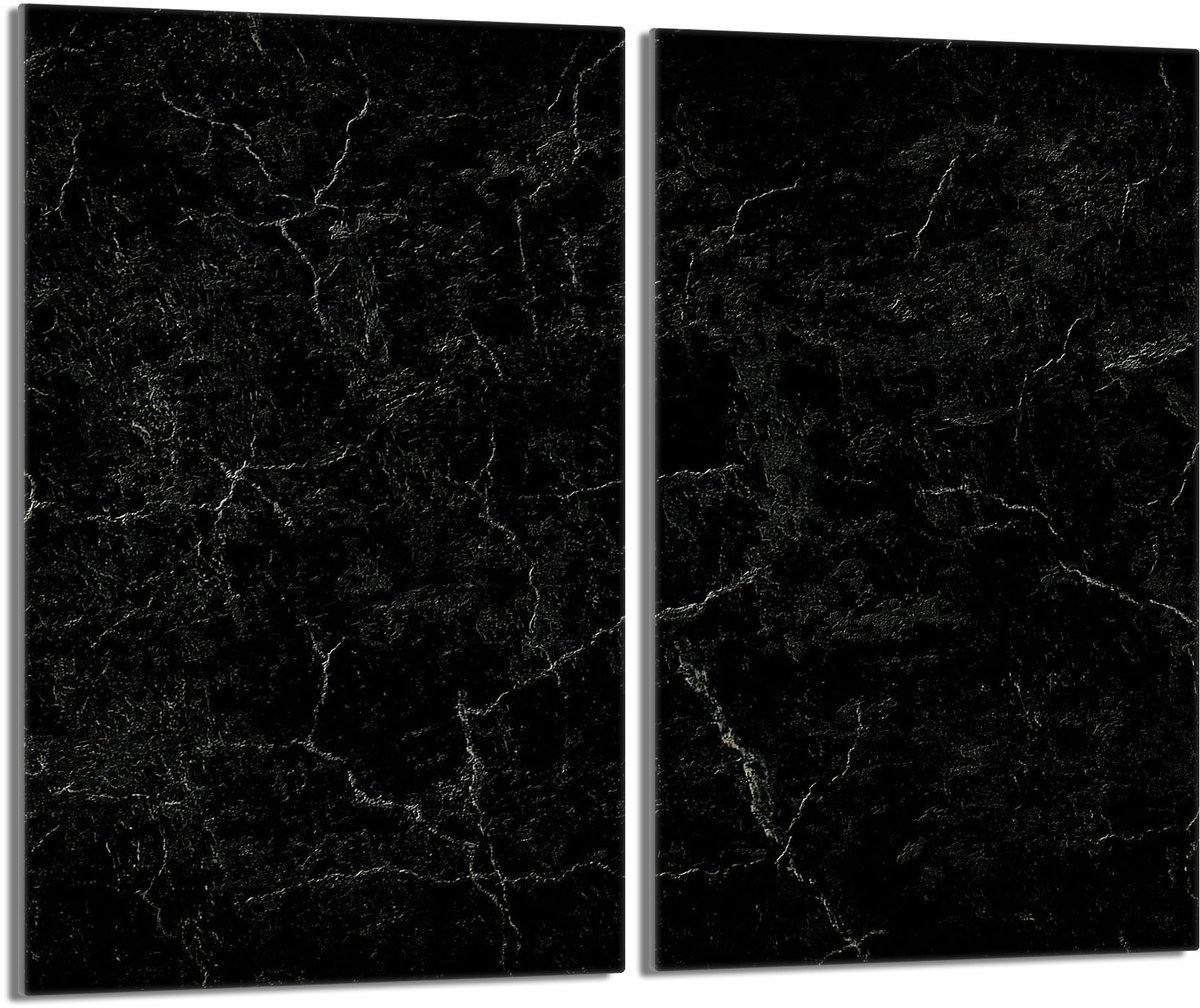 TMK ArtDeko Serie - Glazen Beschermplaat - 30x52cm - Marble Design