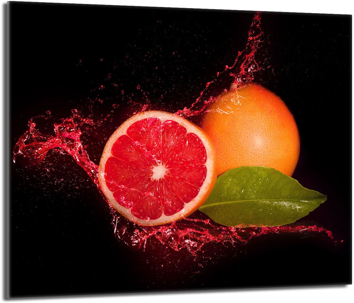 TMK ArtDeko - Snijplank - Glas - 60x52 cm - Grejpfrut