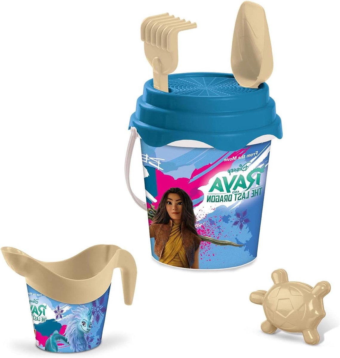 Mondo Toys Emmer - Wateremmer Speelgoed - Strandpret Zandbak - Inclusief Gieter - 17 cm - Multikleur