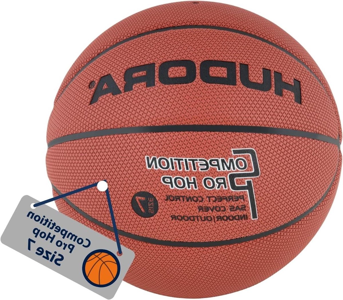 Basketbal Competition Pro Hop - Sportbal Bal - Basketbal Spelen - Super Absorberend Oppervlak - Maat 7 - Bruin