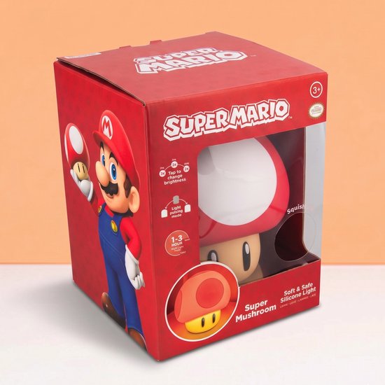 Super Mario Super Mushroom siliconen lampje van Paladone van super-mario — afbeelding 4