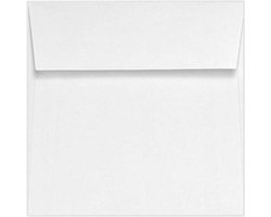 LUXPaper 7 x 7 vierkante enveloppen in 70 lbs. wit voor 6 3/4 "x 6 3/4" kaarten, uitnodigingen voor het verzenden van huwelijk, uitnodigingen voor zakelijke evenementen en bedankbriefjes, verpakking van 50 stuks (wit)
