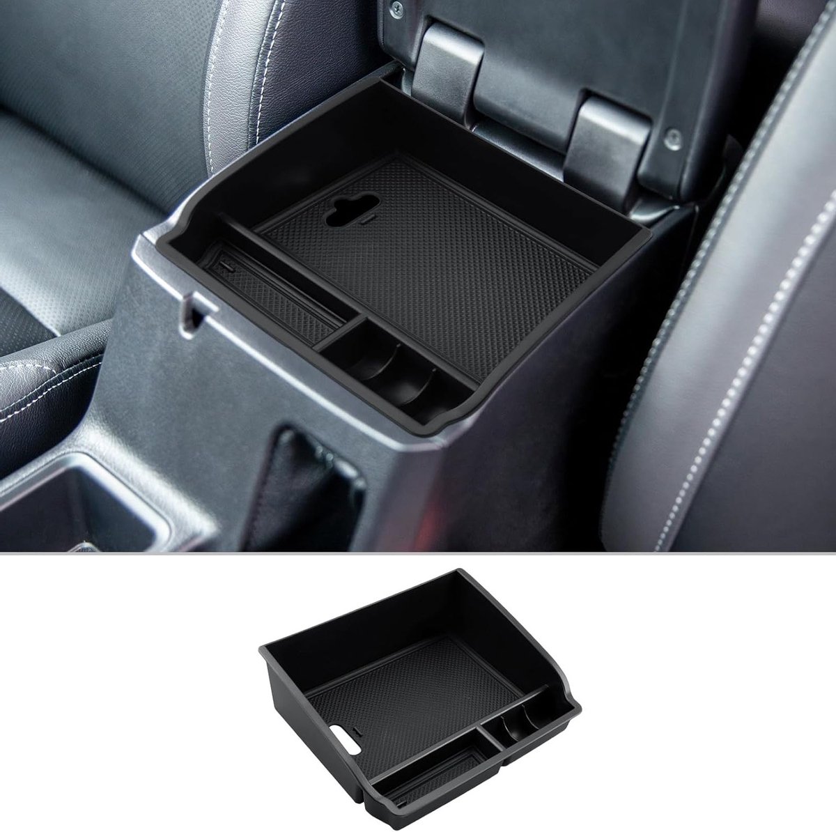 Center Console Organizer voor Toyota Hilux 2016-2024 - Opbergdoos, Armsteun en Handschoenenkast - Zwart Accessoire voor Efficiënte Ruimtebenutting