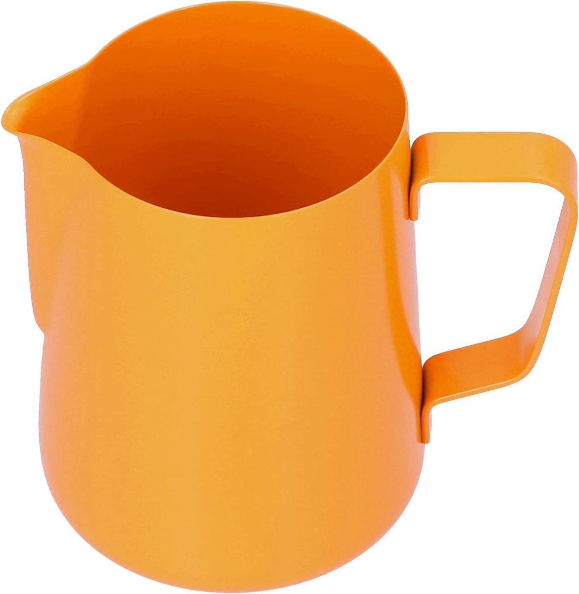 Melkopschuimkan - Schuimbeker - Latte Art Maken - Puntige Tuit - 600 ml - Oranje