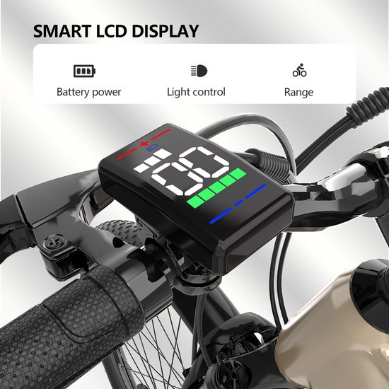 Elektrische fiets - 250W motor - Drie snelheidsstanden - Schijfremmen voor en achter - Snelheidssensor - Zwart - 27.5inch van Merkloos — afbeelding 3
