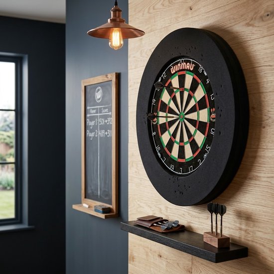 Zwarte dartbord surroundring - dartbord bescherming ring voor muur en wand - schuim dartbord beschermring voor standaard dartborden - dartbord accessoire voor heren en dames - dartbord surround van Merkloos — afbeelding 4
