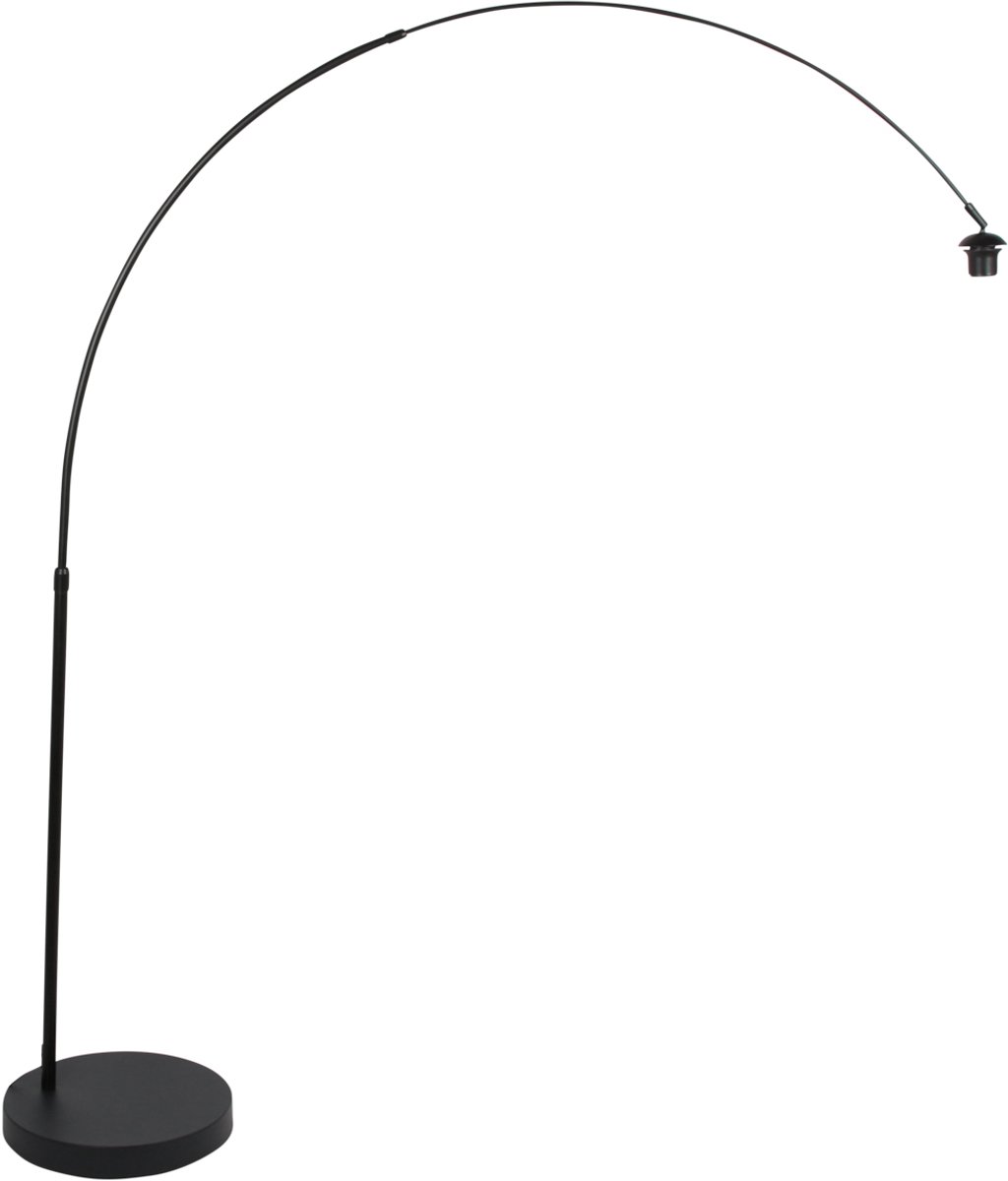 Mexlite - vloerlamp - Flair - zwart - metaal - losse armatuur - E27 - 4600ZW