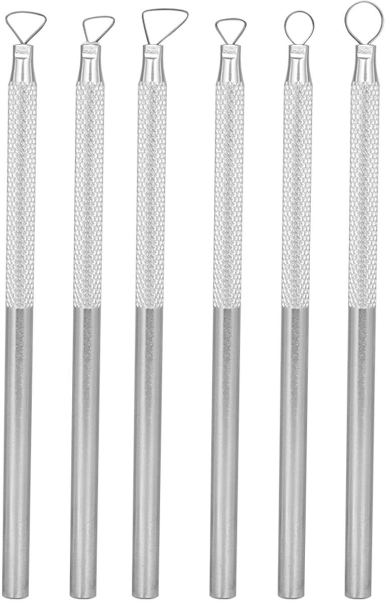 Allecto - Toonsculptuur schraperset - 6-delig gereedschap - Hoge duurzaamheid - Aluminiumlegering - Voor modelleren en glad maken - Geschikt voor k...