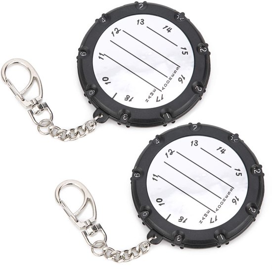 Dailygoods- Golf Score Keeper 18 Gaten - Verstelbare Scoreteller - Duurzaam Kunststof - Metalen Accessoire - Sleutelhanger - Lichtgewicht 17 x 7,7 cm van Dailygoods — afbeelding 5