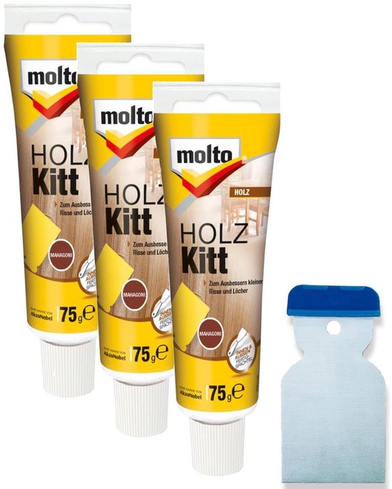 Houtreparatiekit - Plamuur voor hout - Meubels repareren - Sneldrogend en overschilderbaar - 3x 75g - Wit — afbeelding 5