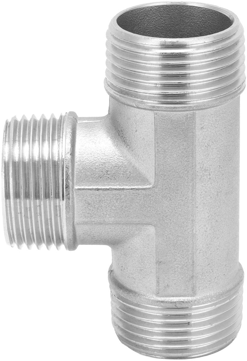 Allecto - T Shape Male G1in Male Thread - T Adapter - 1 Inch - Duurzaam - Toepassing voor Groenhuismateriaal - 20 Stuks