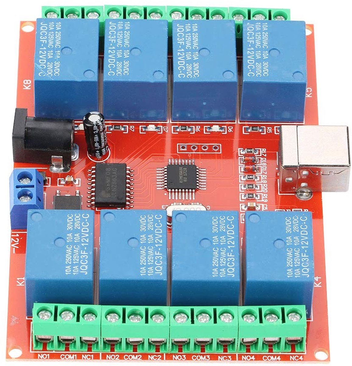 Allecto - USB Control Switch - 12 Kanalen - Handige bediening - Geschikt voor computer - Flexibele aansluiting - Voor diverse toepassingen