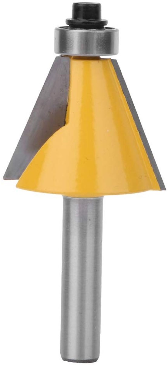 Allecto - Bit de Routeur - Frees voor houtbewerking - 8 mm tige - Chanfrein en groef - Precisie en duurzaamheid - Geschikt voor professioneel gebru...