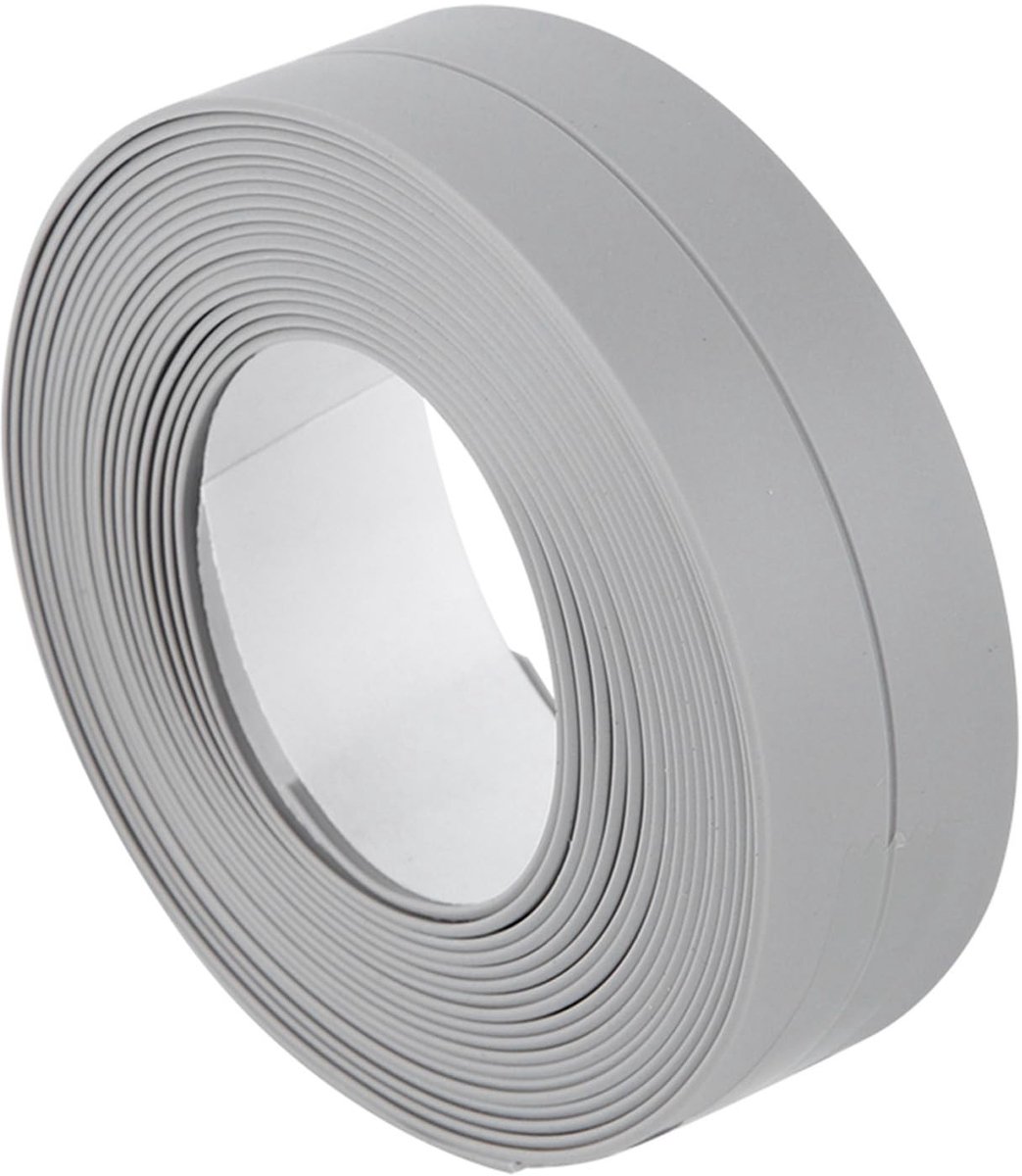 Allecto - Nastro sigillante - Silicone afdichtstrip - 3.2 meter - Grijs - Waterdicht - Ideaal voor badkamer en keuken - 22mm breed