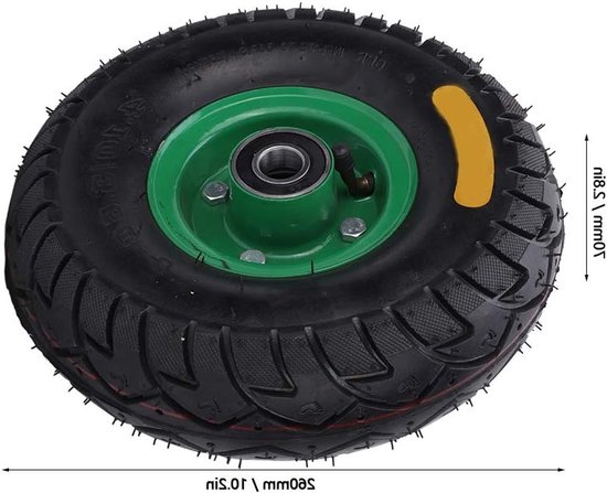 Rubber Inflatable Tool Trolley Band met 6204-2RS Lager - 26.7 cm, 4.10/3.50-4, Duurzaam en Betrouwbaar voor Gereedschapwagens — afbeelding 4