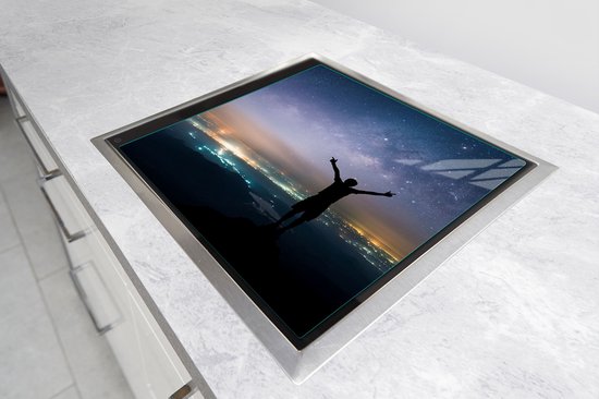 TMK ArtDeko Serie - Glazen Beschermplaat - 50x52cm - Sterren - Veilig en Hygiënisch van Merkloos — afbeelding 3