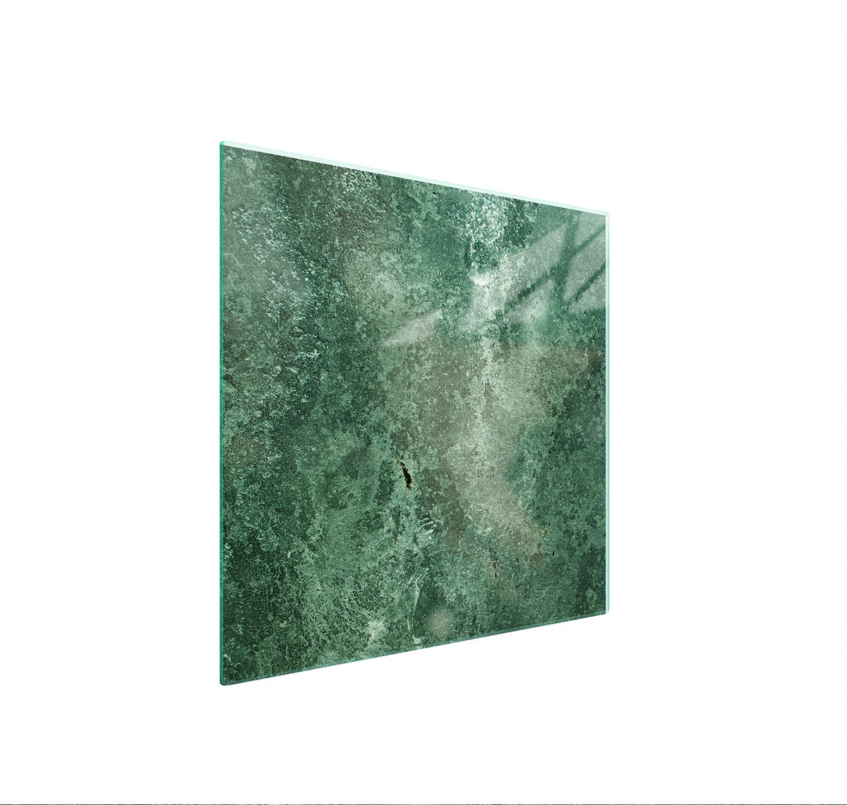 TMK ArtDeko - Snijplank Glas - 50x52 cm - Turkis - Beschermplaat - Veilige Montage
