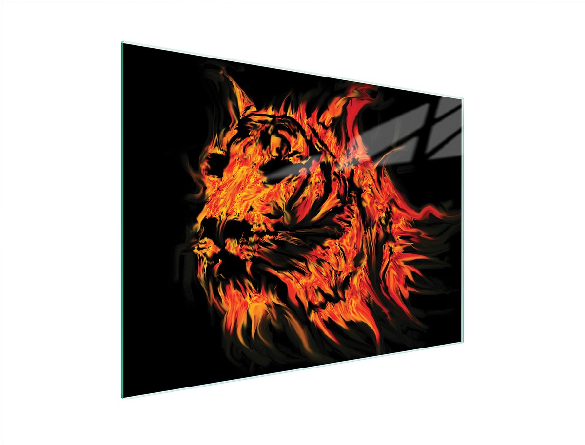 TMK ArtDeko - Snijplank Glas - 40x30 cm - Tygrismotief - Hittebestendig