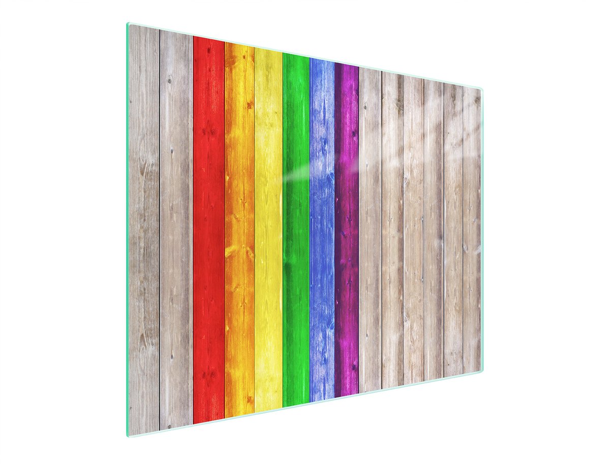 TMK ArtDeko - Snijplank - 52x30 cm - Hartglas - Kleurvol