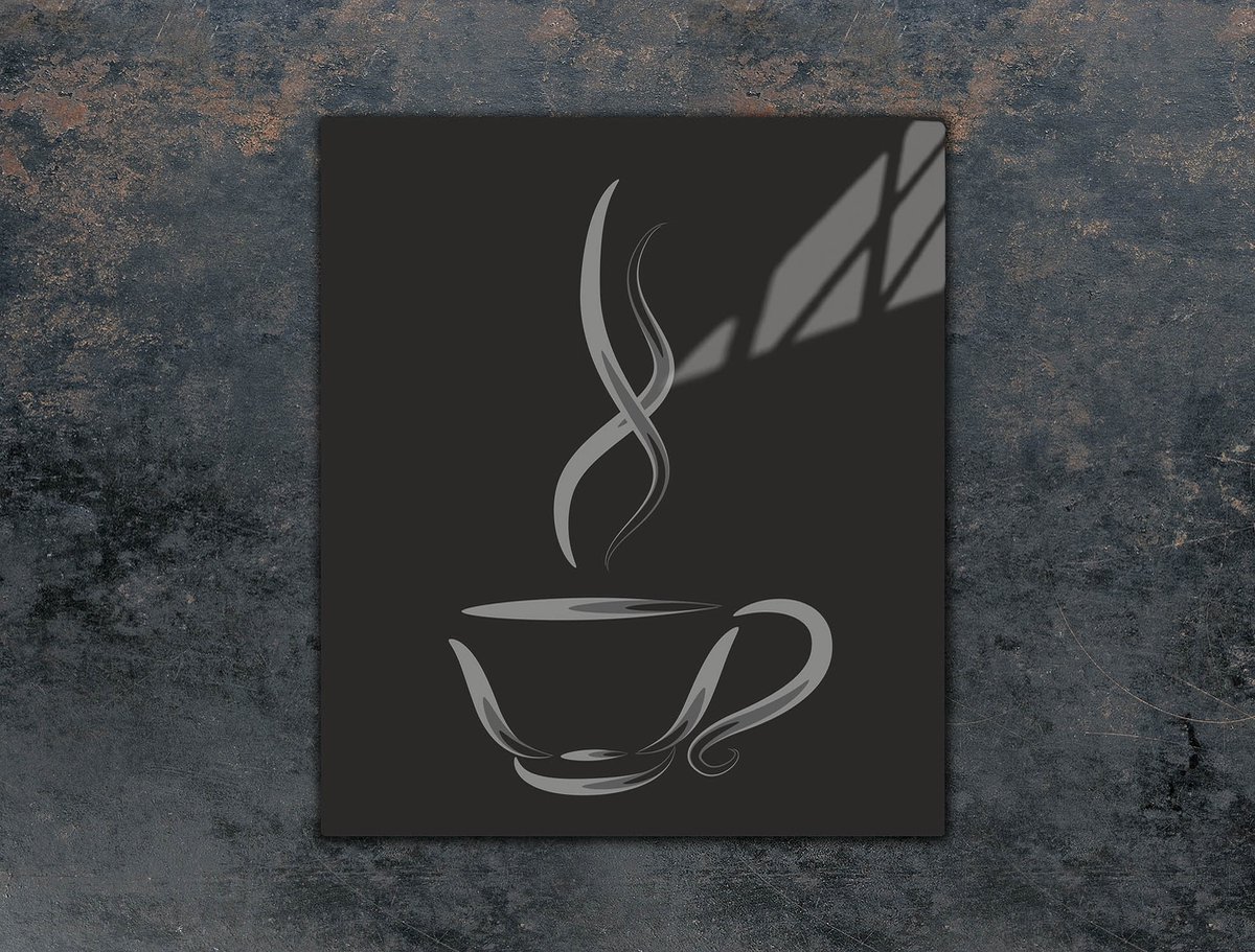 TMK ArtDeko - Snijplank Glas - 45x52 cm - Koffie - Veilig en Hygiënisch