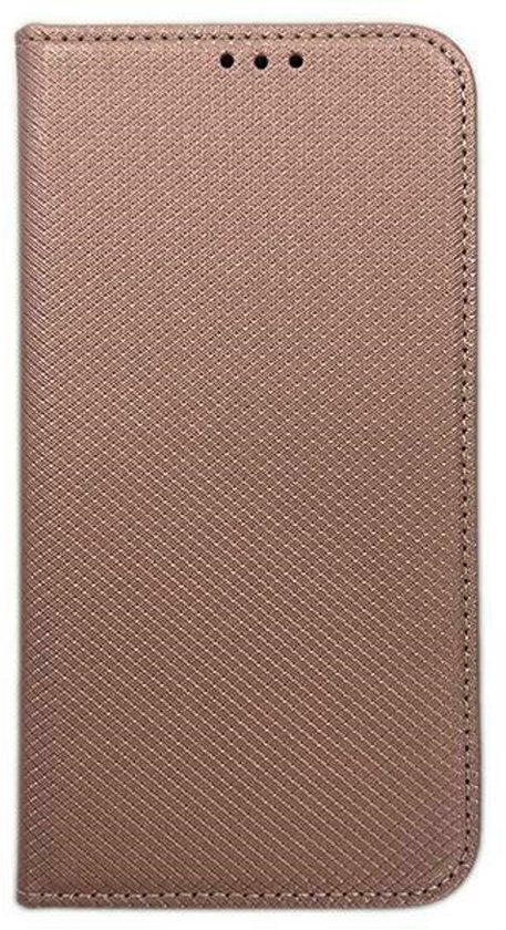 iPhone 15 hoesje Smart Magnet Book flip case roze goud, slank, magnetisch, krasbestendig, bescherming