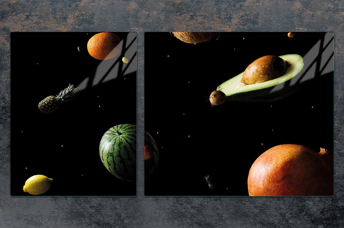 TMK ArtDeko - Snijplank en Beschermplaat - Glas - 100x52cm - Ovaal