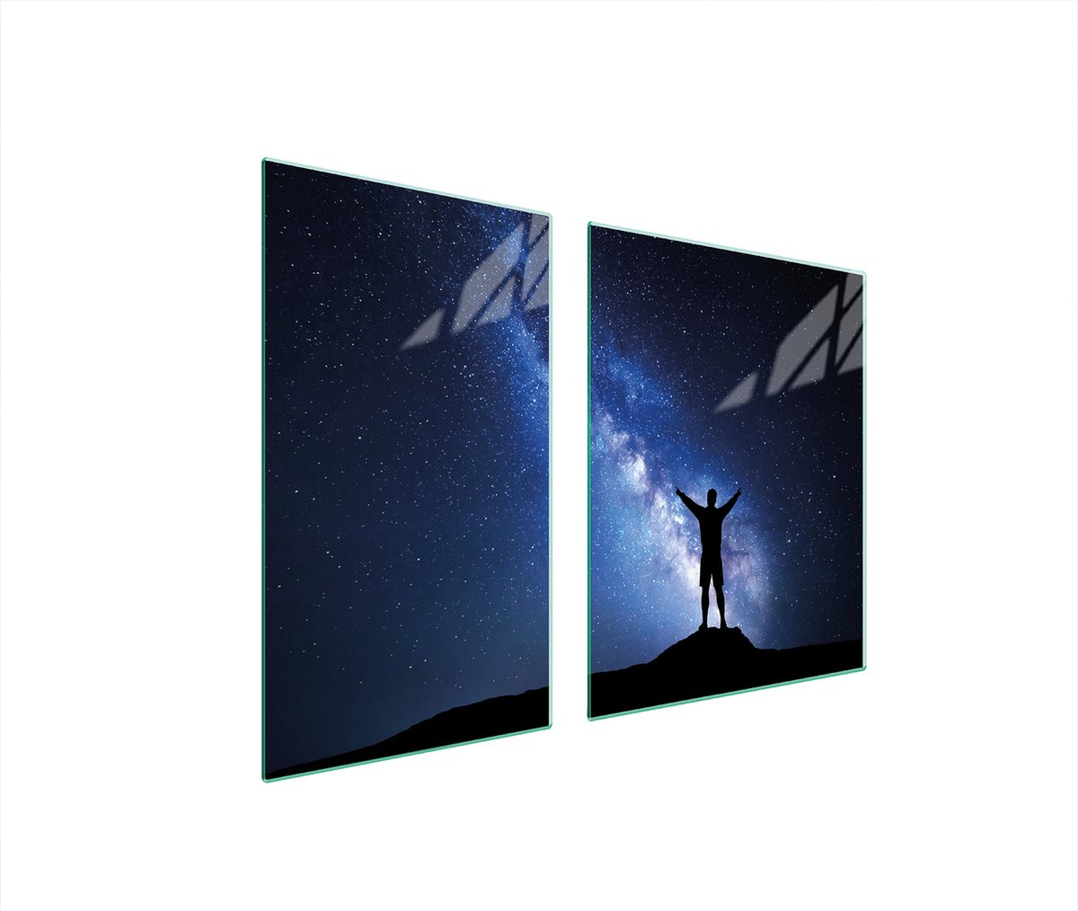TMK ArtDeko - Glazen Snijplank - 100x52cm - Geharde Glas - Sterrenpatroon