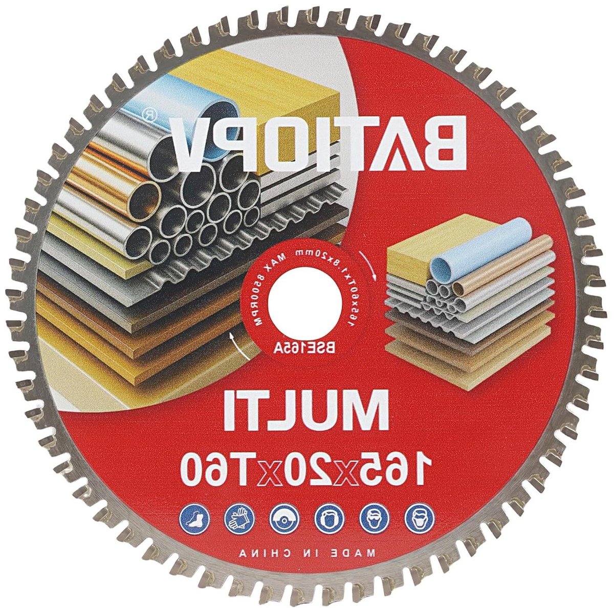 Cirkelzaagbladen - Zaagbladen multifunctioneel - Snel zagen - Multifunctioneel - 165 mm - Metaalkleur