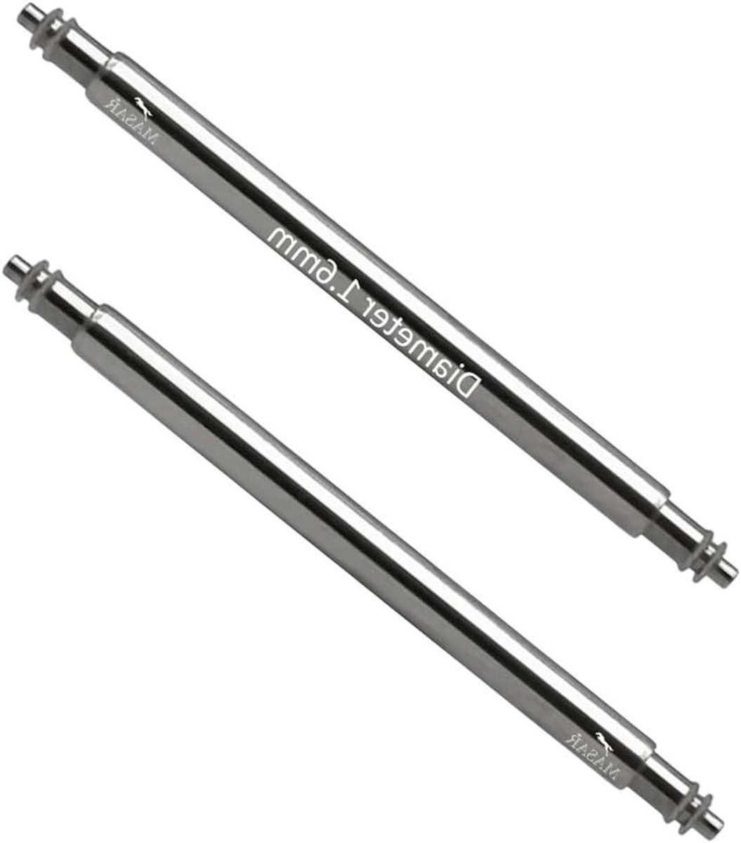 Pompstangen Horlogebandjes - Veertjes Horloge Band - Horlogeband Vervangen - Roestvrij Staal 316L - 1.5-1.6 mm - Zilver
