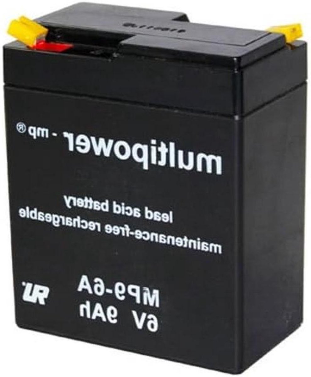 Loodaccu - Oplaadbare Batterij - Stroomvoorziening Toepassingen - Nieuwste productiedatum - 6 Volt 9 Ah - Zwart