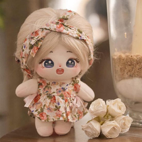Pluche Pop Meisje - Gevuld Lichaam Pop - Verkleed Cadeau - Met Skelet Buigbaar - 20cm - Niet gespecificeerd — afbeelding 5