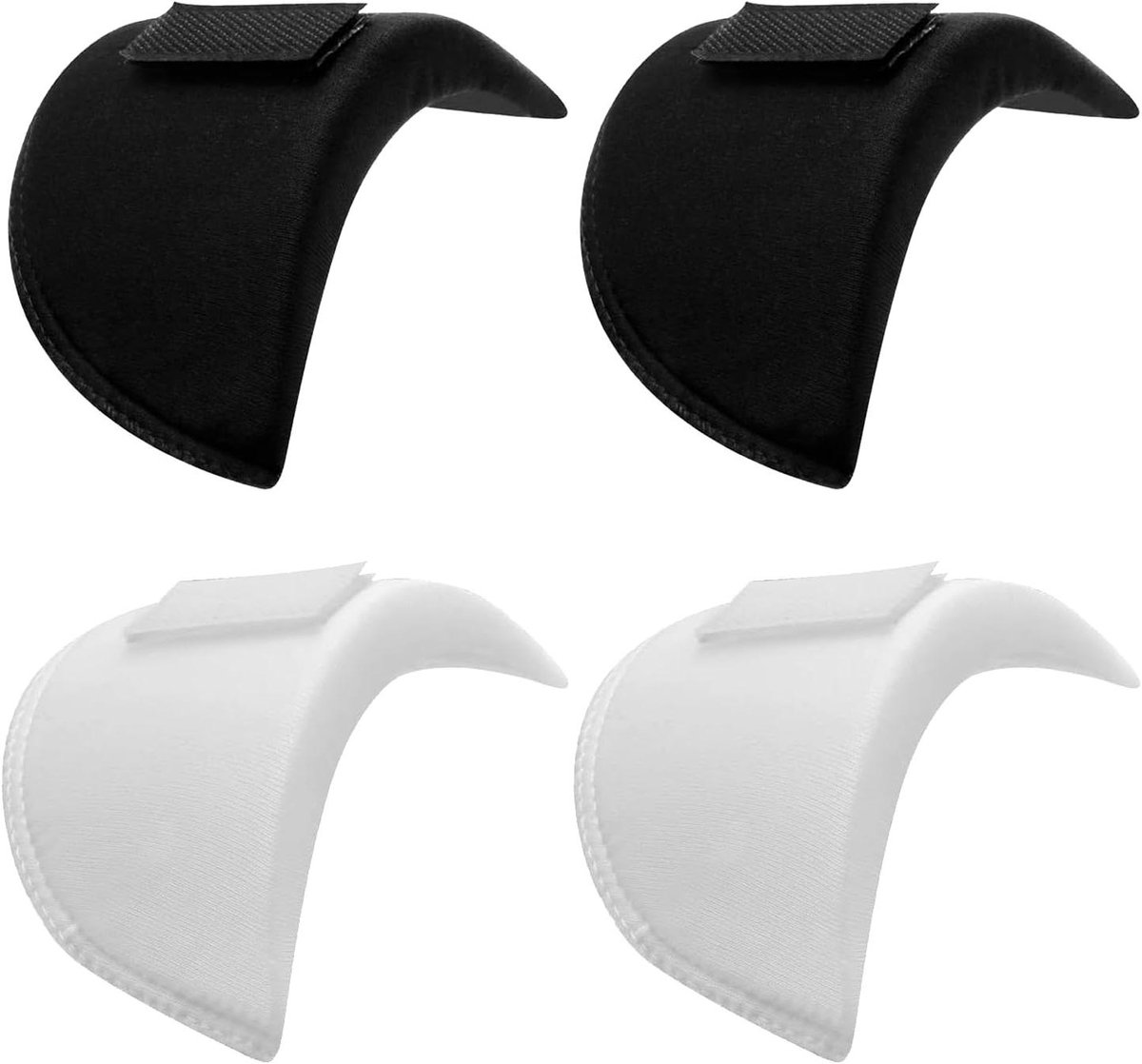 Schouderkussentjes - Kledingpads - Kleding Verbeteren - Ademende Spons - 1.5 cm dik - Zwart Wit