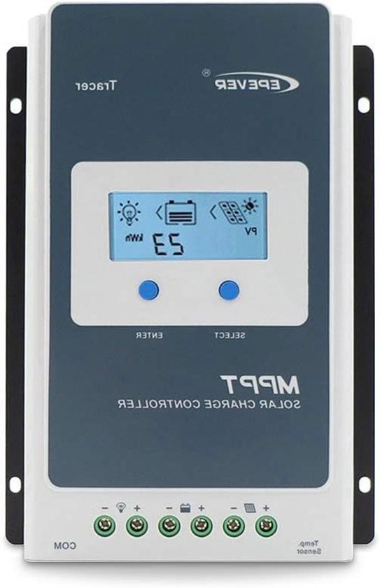 Solar Laadregelaar - MPPT Regelaar Zonnepanelen - Energie Opwekken - Geavanceerde MPPT Technologie - 30A 12/24V - Grijs