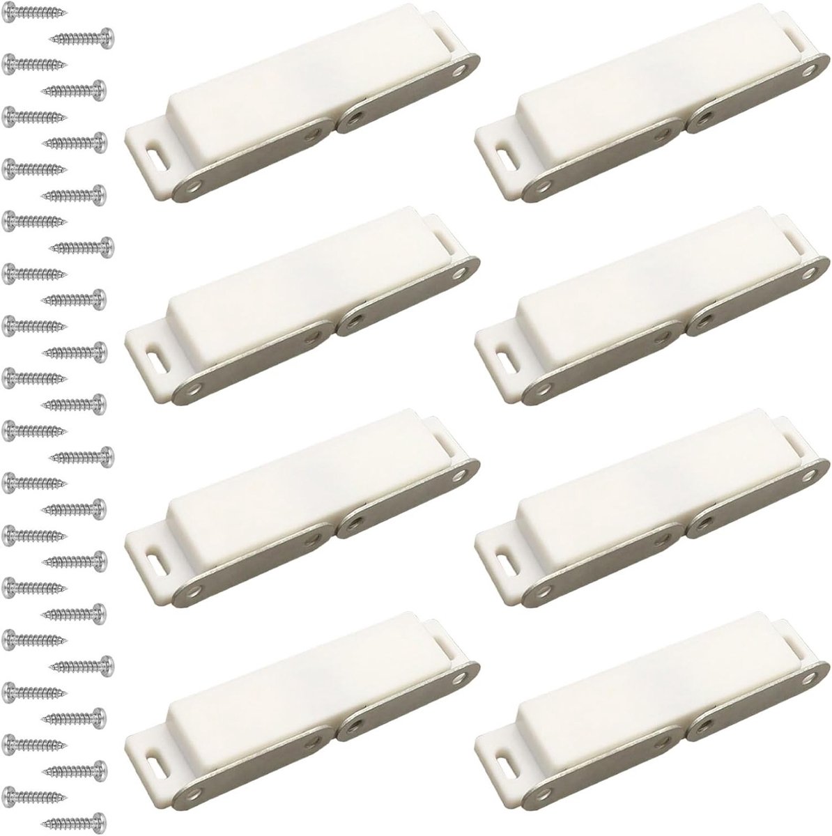 Magnetische Deuropeners voor Meubels - 8 Stuks met 32 Schroeven voor Keukenkasten en Boekenkasten - Duurzame Sluitingen voor Efficiënte Deuren
