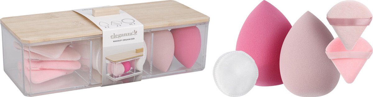 Home & Styling Make-up Opberger met accessoires - Roze