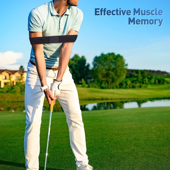 Golf Swing Training Band - Swingtrainer - 2 stuks - armsynchronisatie - trainingshulpmiddelen - Elastische golf trainingshulpband - Golf swing armband - Golf Hand Correctie Ban - Golf accessoires voor beginners - Zwart van Merkloos — afbeelding 5