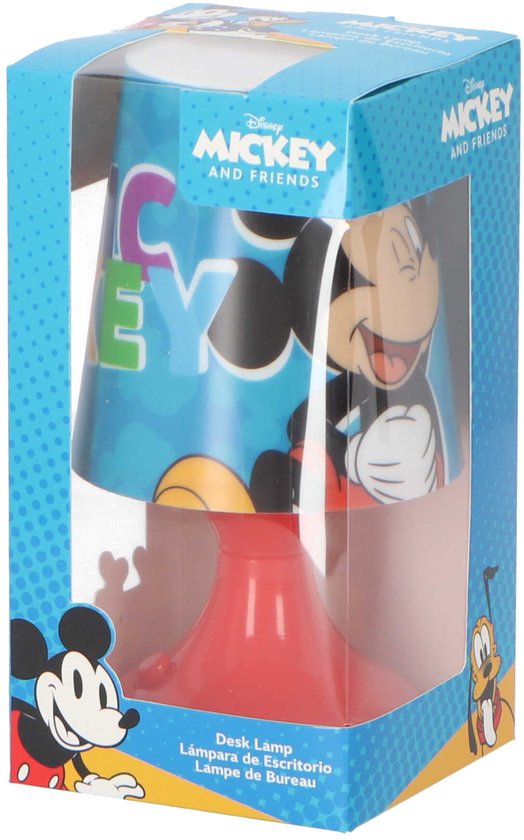 Disney Mickey Mouse tafellamp/bureaulamp/nachtlamp voor kinderen - rood - 18 x 9 cm van Disney — afbeelding 5