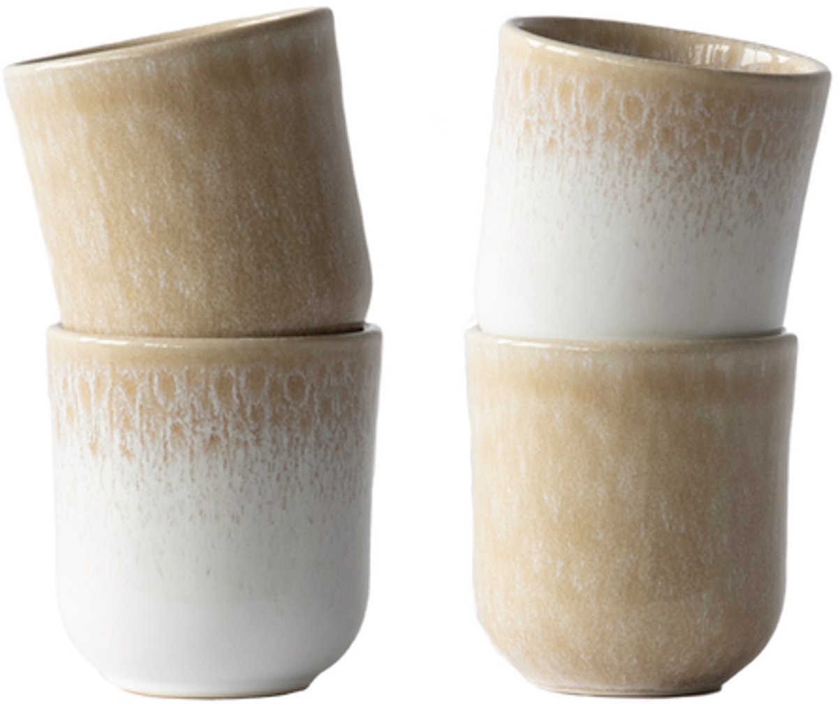 Keramische Mokken - 4 stuks - Beige