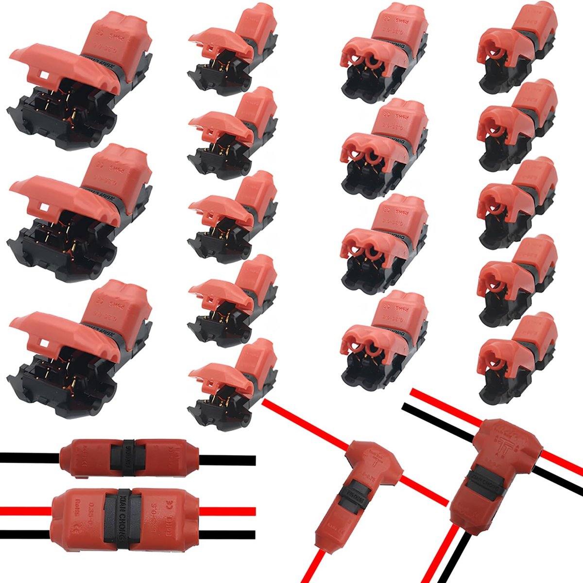 VT Goods - Kabelconnectoren - LED-tapeconnector - Waterdicht en stofdicht - Compact formaat - Verbindingen zonder strippen - Geschikt voor 20-22...