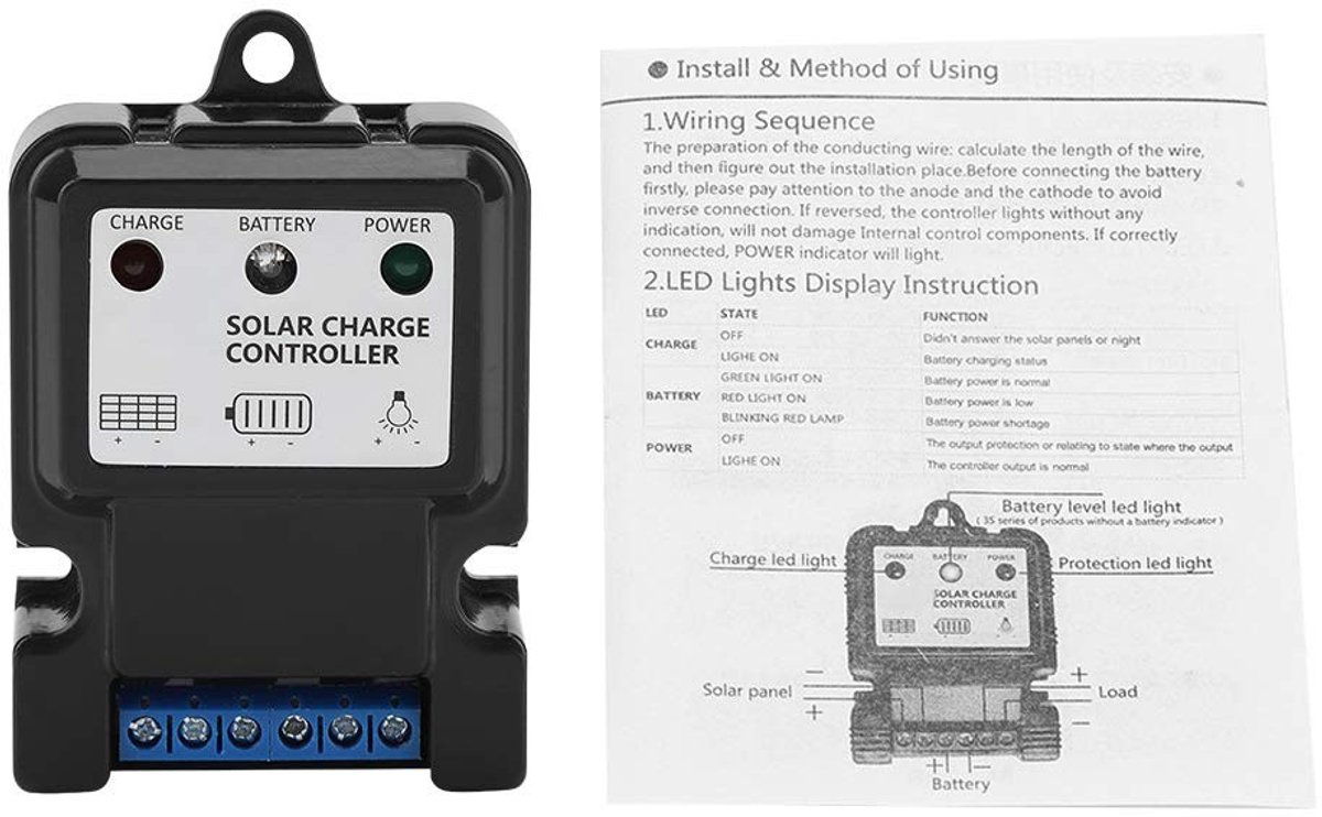 ONF3 - Solar Laadregelaar - 10A - Intelligente Zonne-energie Controller - Zwart - Voor Thuis en Industrieel Gebruik - Automatische Temperatu...