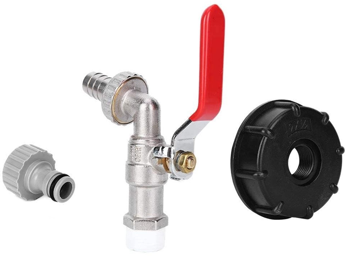 Store_8 - Klepadapter - Tank Kogelkraan - Messing Waterkraan - Slangkap Connector - Tuinaccessoire - Geschikt voor tank