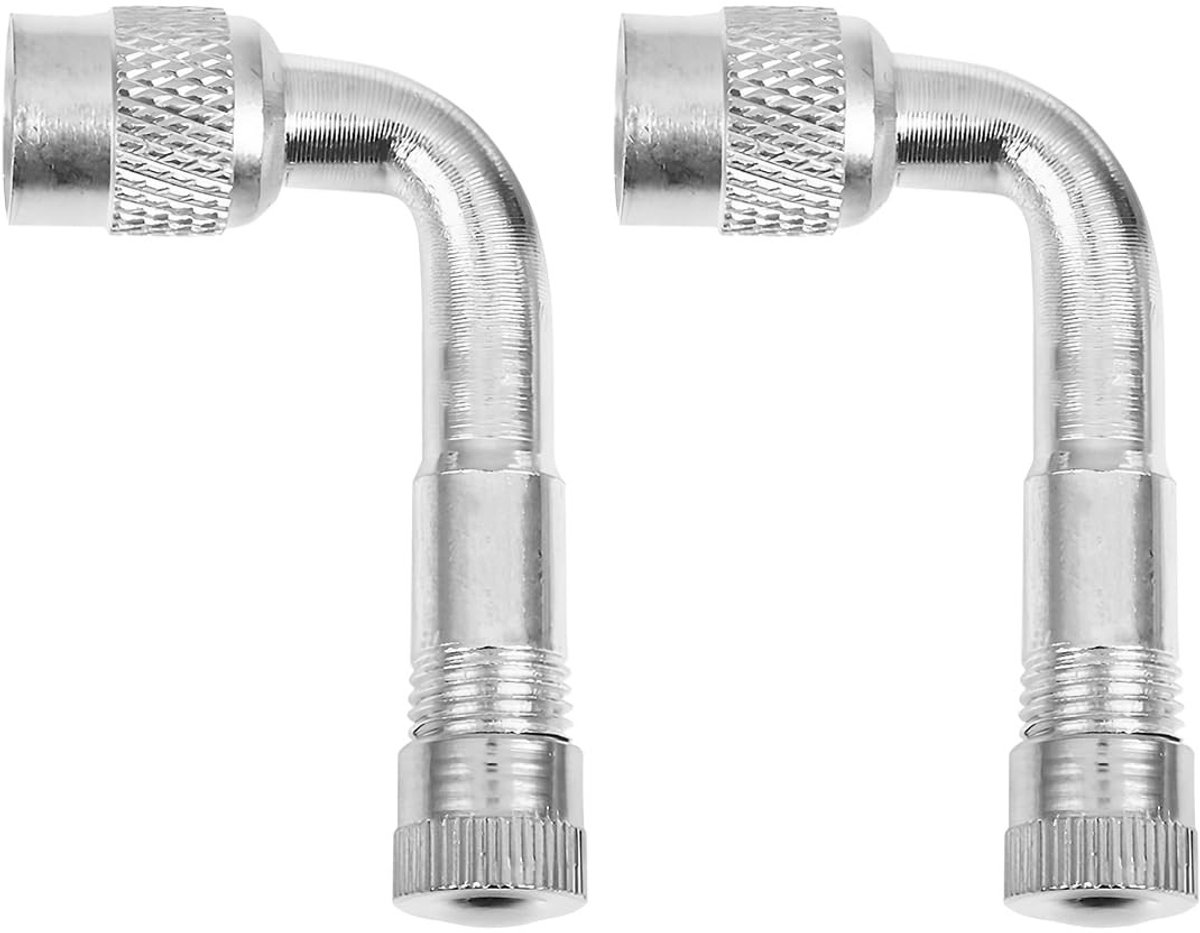 ONF3 - Bandenventielverlenging - Universele bandadapter - Messing - Zilverkleurig - Ventieladapter voor auto motorfiets fiets vrachtwagen