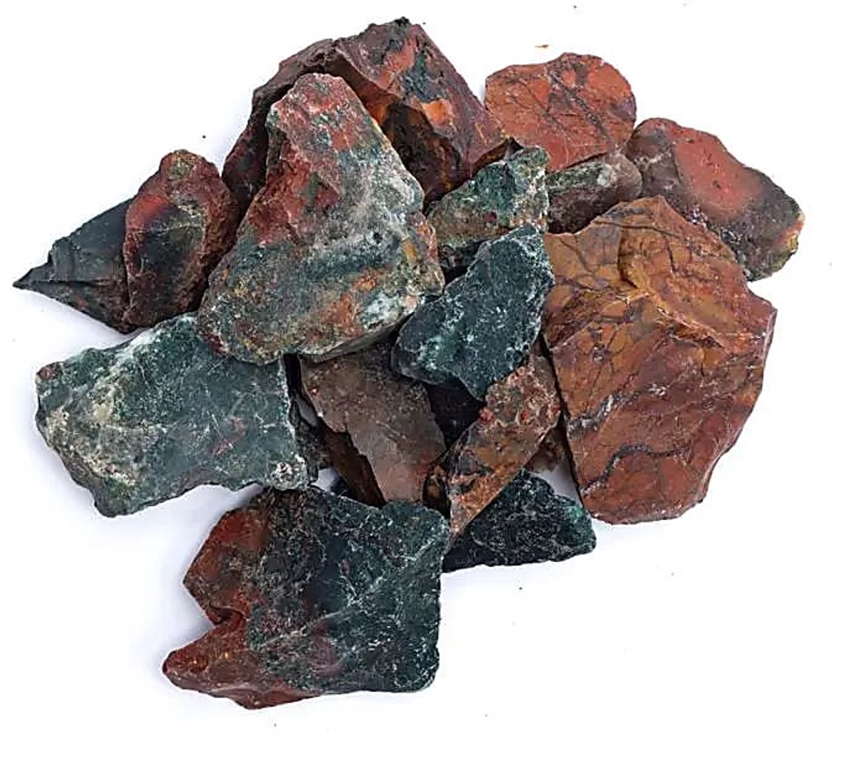 Ruwe Bloedsteen (heliotroop) - ±3-8cm; ±1000g - ±3-8cm; ±1000g