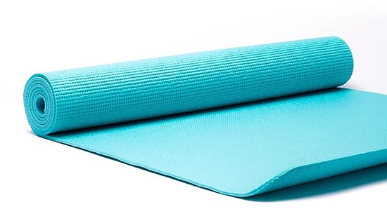 Yogi & Yogini yogamat turquoise - 63x185x0.5 cm - 1250 g van Yogi & Yogini — afbeelding 2