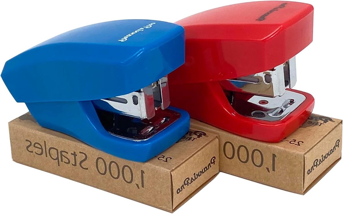 Mini Nietmachines Set - Kleine Nietmachine - Papier Snel Nieten - Niet tot 18 Vellen - Set van 2