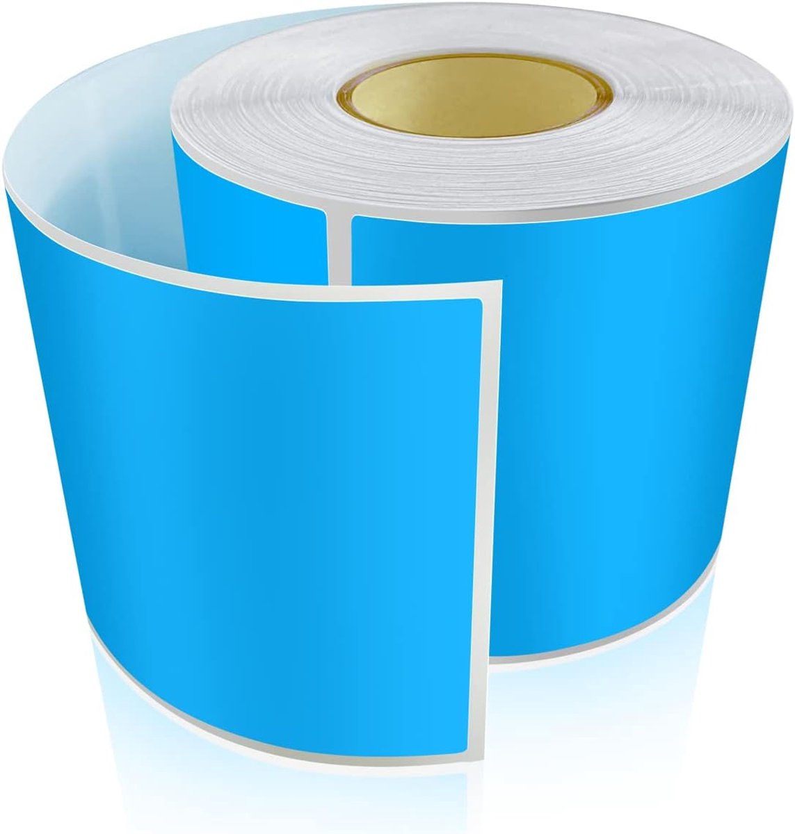 Zelfklevende etiketten - Blauwe zelfklevende labels - 12.7 x 7.5 cm - Rechthoekig - Rol verwijderbaar - Fluorescerend blauw - Verpakking van 200