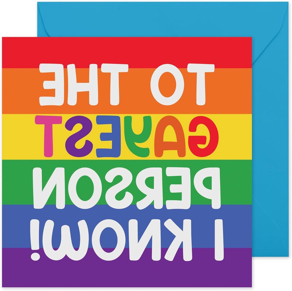 Verjaardagskaart - Wenskaart Gay - Verjaardag Vieren - Met LGBTQ Thema - 145 x 145 mm - Multicolor