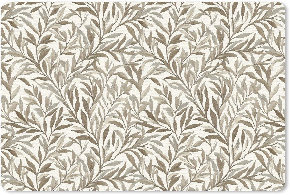 Muismat 13x8 cm - Mousepad Takken - Botanisch - Taupe - Muismatten