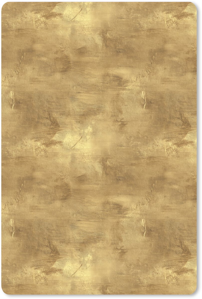 Muismat 13x20 cm - Mousepad Industrieel - Textuur - Goud - Muismatten